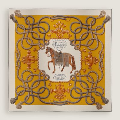 イエロー - レディス カシミヤショール＆ストール | Hermès - エルメス